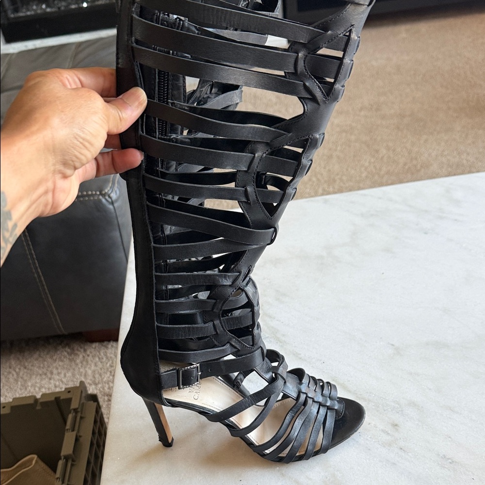 Vince Camuto Black Strappy Heels